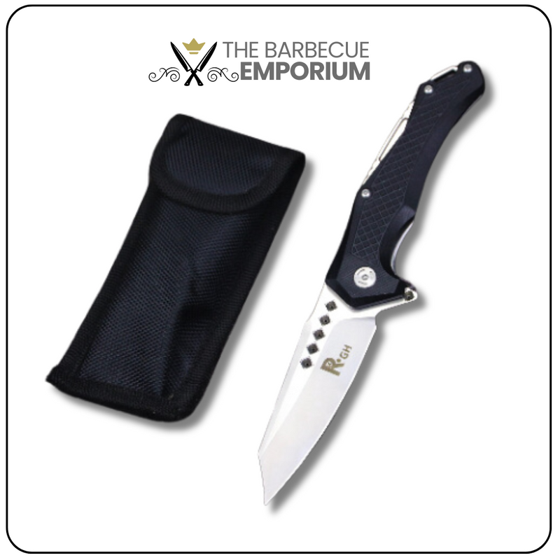 Limited Edition German D2 Steel Folding BBQ Knife – EDC & Outdoor Cooking Tool"