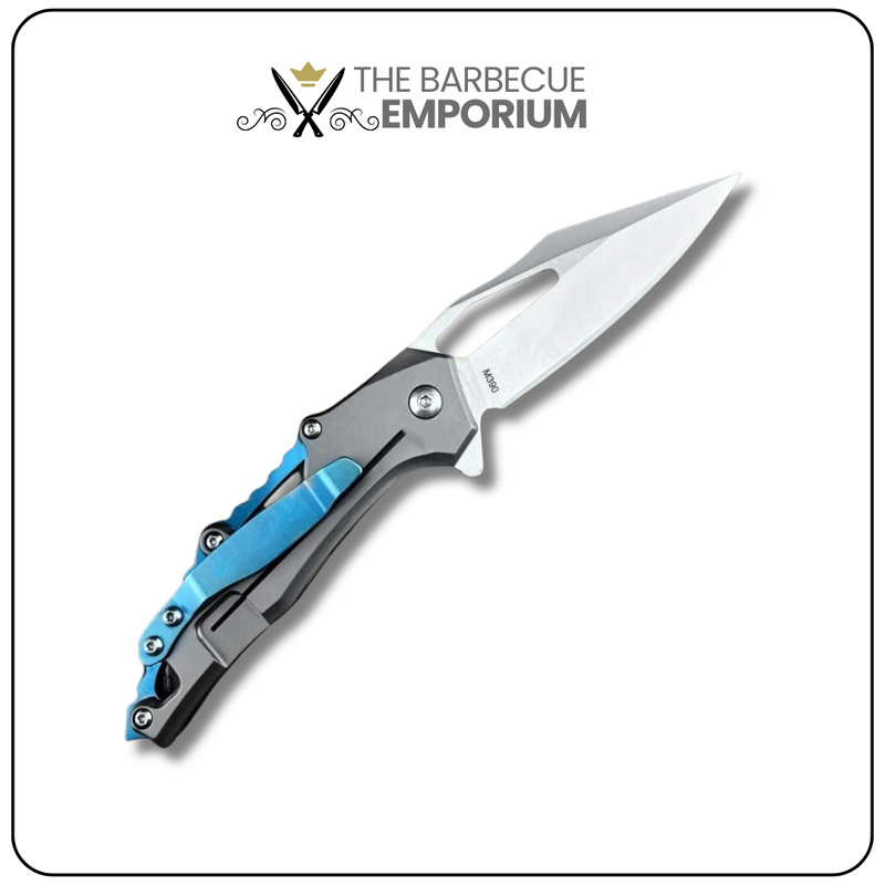 BBQ Folding Knife - D2 Steel Blade, T6 Aluminum Handle, Pocket EDC Tool