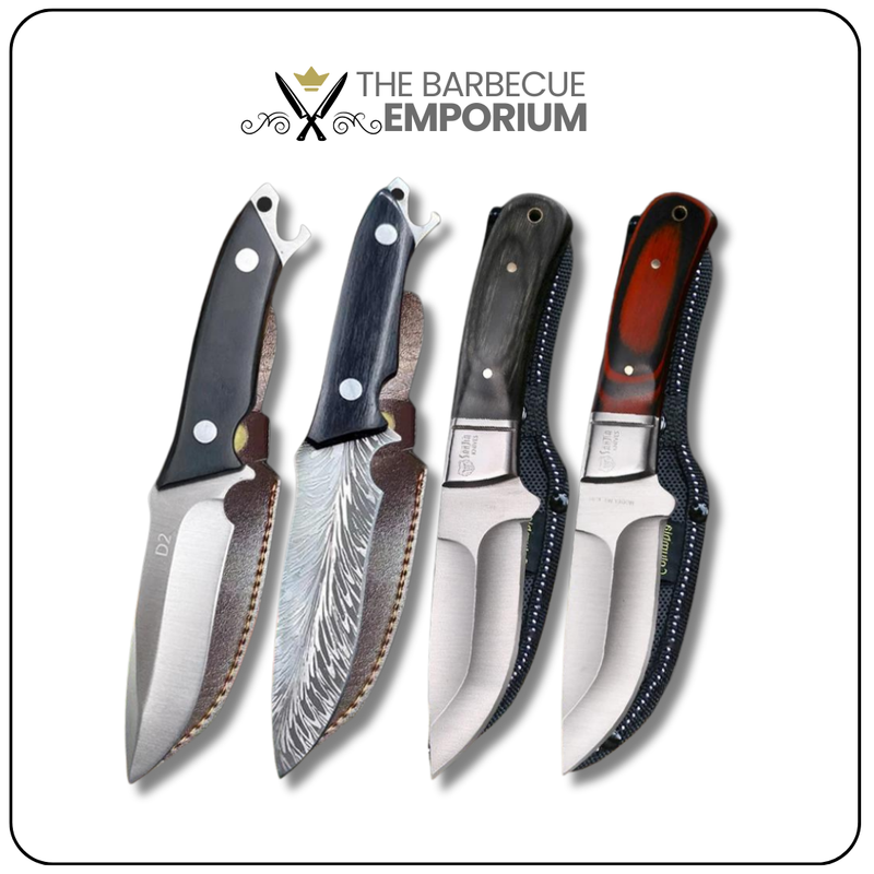 1-4 Piece Stainless Steel Kitchen Knife Set: Butcher, Boning, Cleaver, and Vegetable Slicer