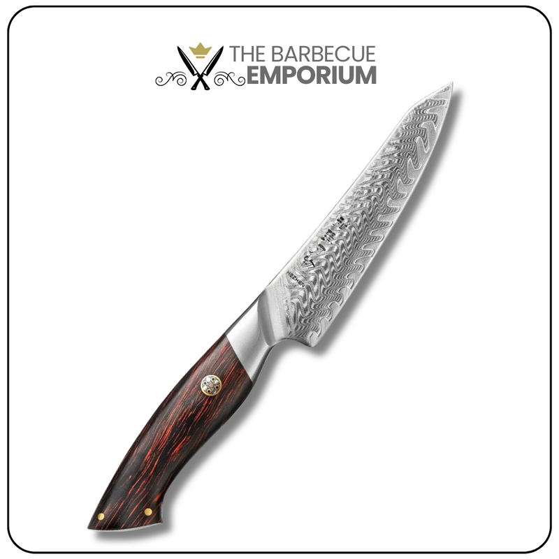 Elegant Series 5" Utility Damascus Steel Knife - for Versatile Precision Cutting