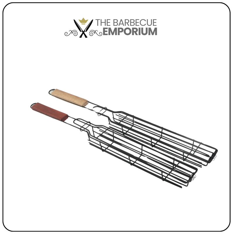 Barbecue Cage - Cage with Wooden Handle