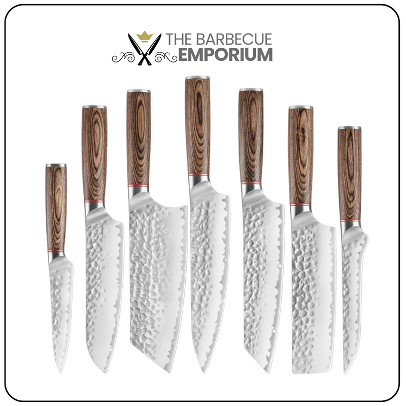 7-Piece Walnut Sharp Handmade Knife Set