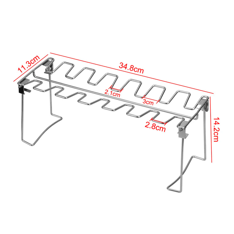 Non-stick stainless steel grill for grilling meat and chicken - for barbecue