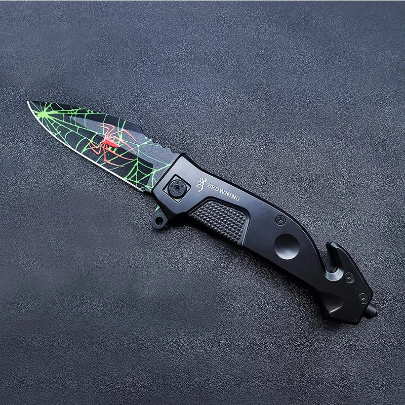 High-Hardness Steel Folding BBQ Knife – EDC & Outdoor Grilling Tool