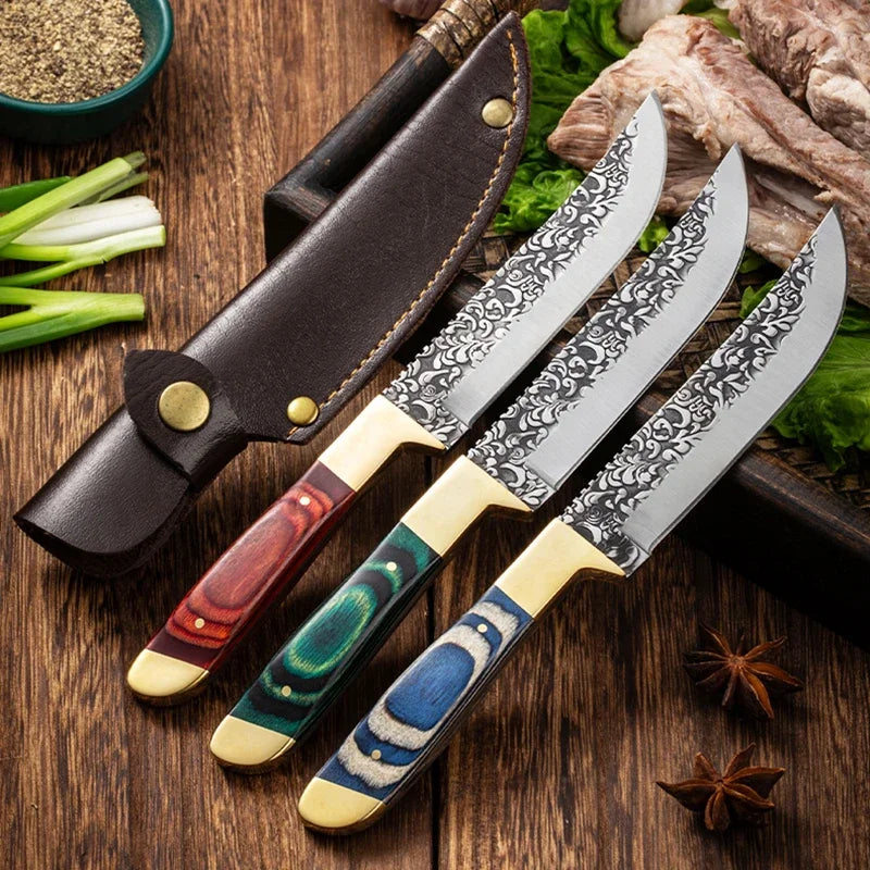 Versatile Kitchen Knife - Forged Stainless Steel with Cover