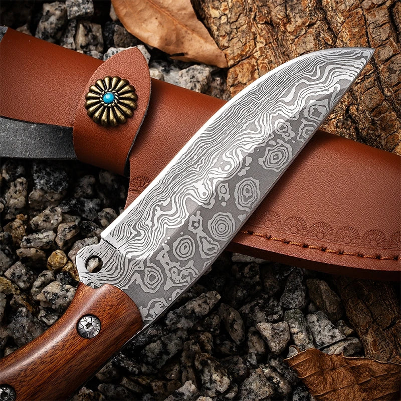 High-Quality Fishing and Meat Knife - Includes Leather Sheath