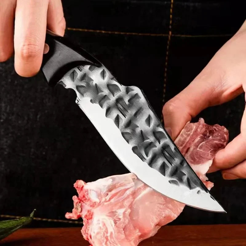 Knife with solid wood handle - boning knife