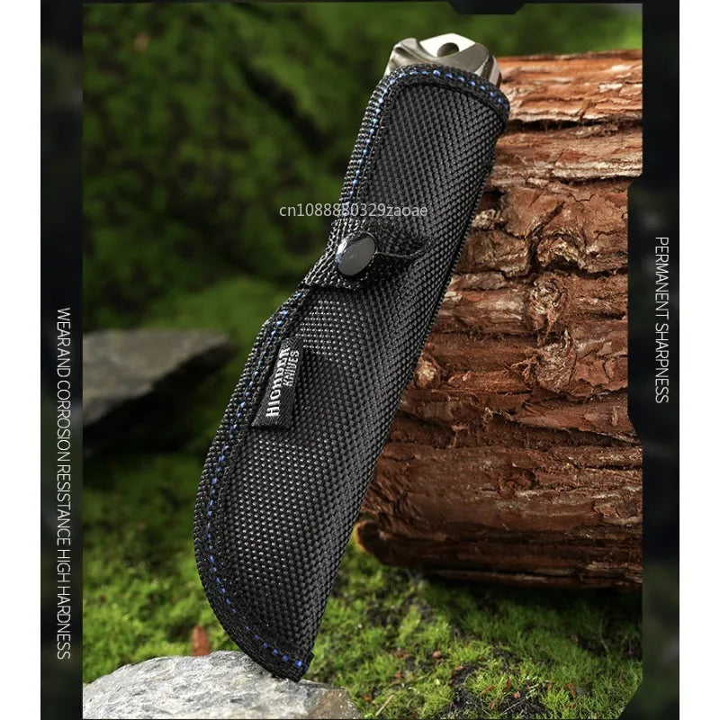 Outdoor Straight Knife - Thick Steel, Aluminum Handle