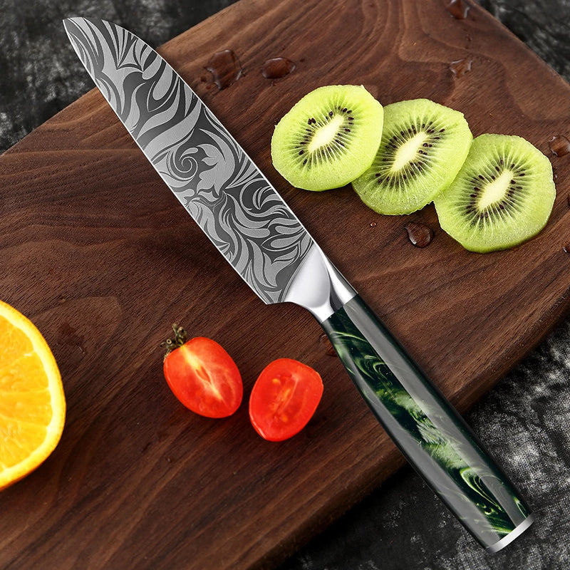 Upgraded Santoku Knife 5-Inch - Razor Sharp Kitchen Knife