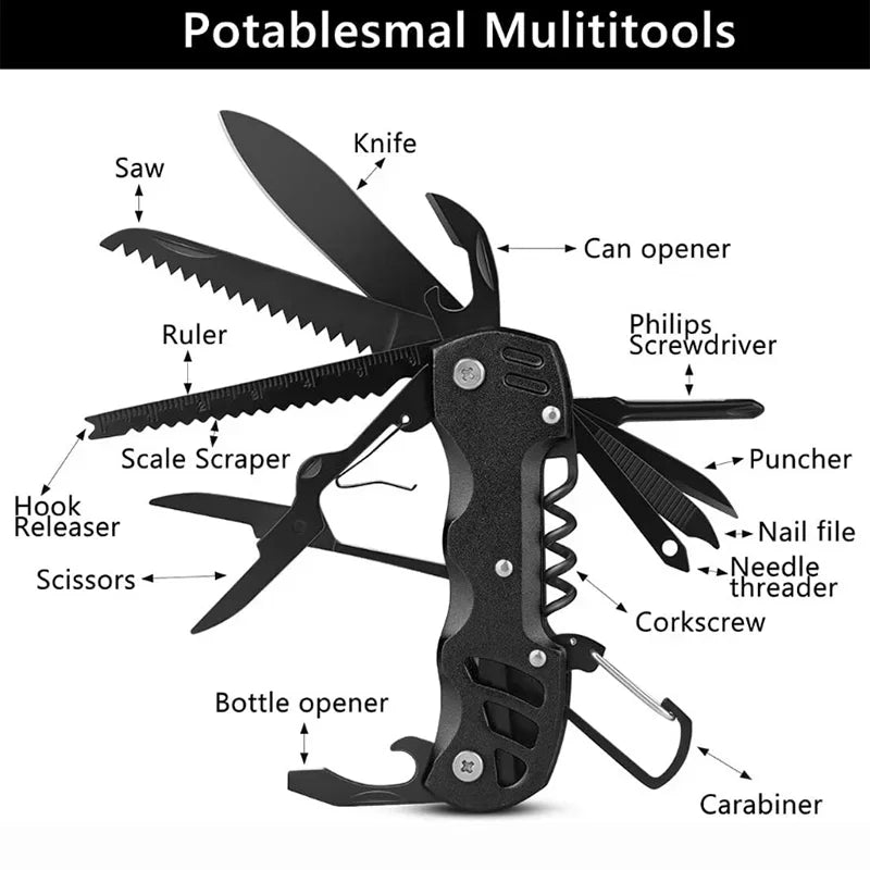 Multifunctional Pocket Folding Knife - BBQ Camping Tool, Portable Outdoor Knife, Great Gift for Grill Lovers