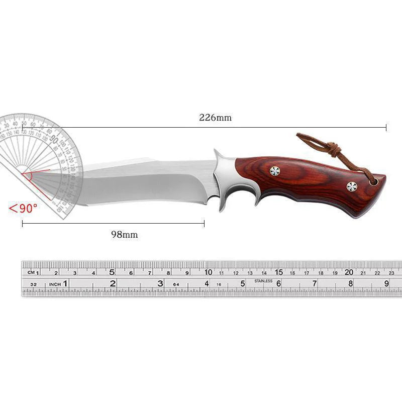 8.8-Inch Knife with Scabbard - High-Quality Kitchen and BBQ Knife