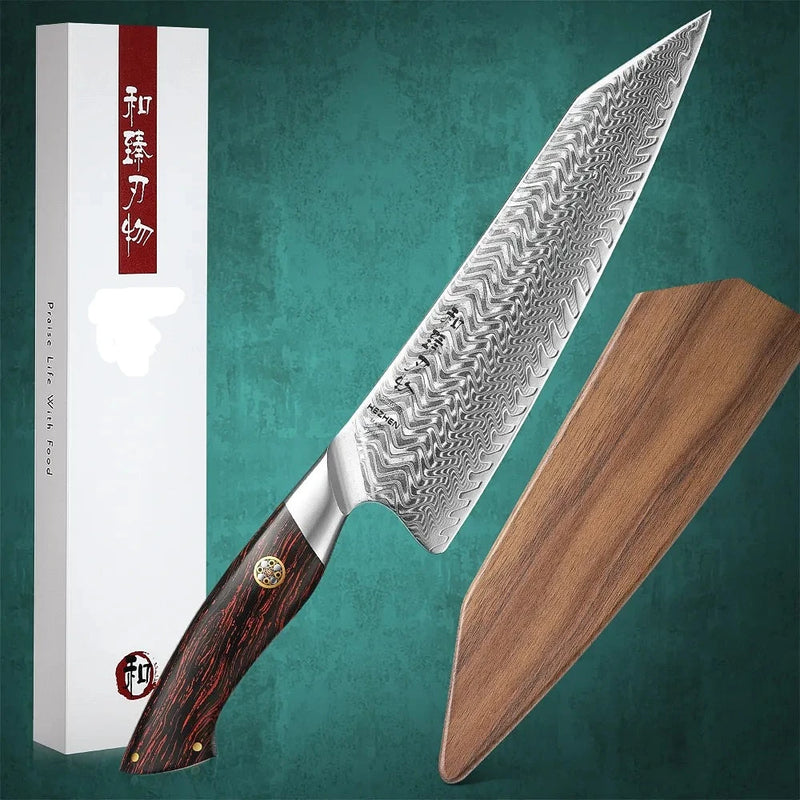 Chef Knife 8.3'' - Damascus Steel Blade for Precise Cuts