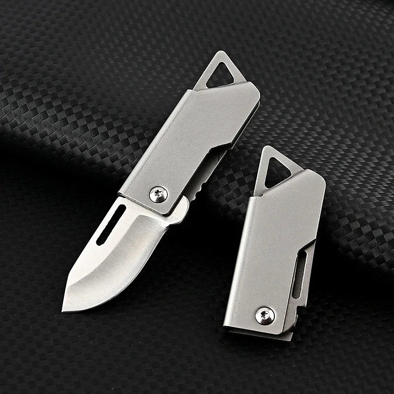 Mini Portable Stainless Steel Folding Knife - Compact Kitchen Utility Keyknife