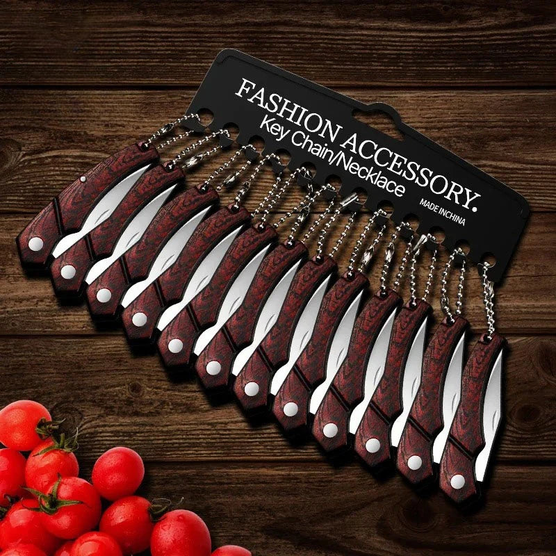 12pcs Stainless Steel Folding Paring Knife Set - BBQ, Grilling, Outdoor Cooking