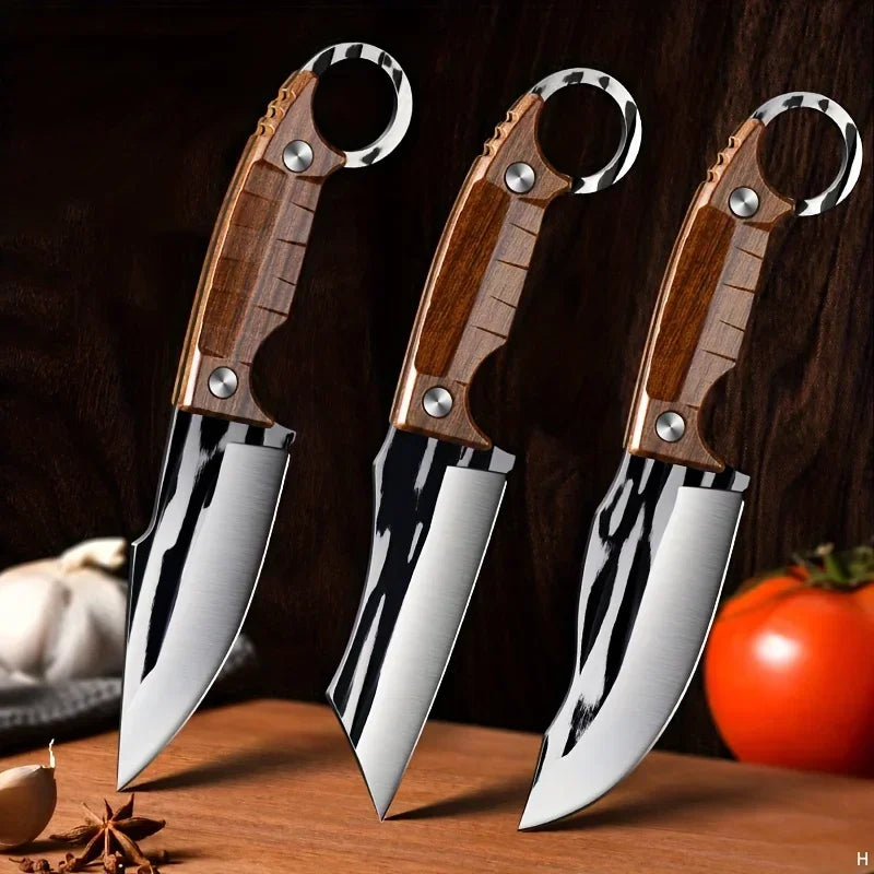 1-3 Piece Portable Outdoor Paring Knife Set - Home Forged