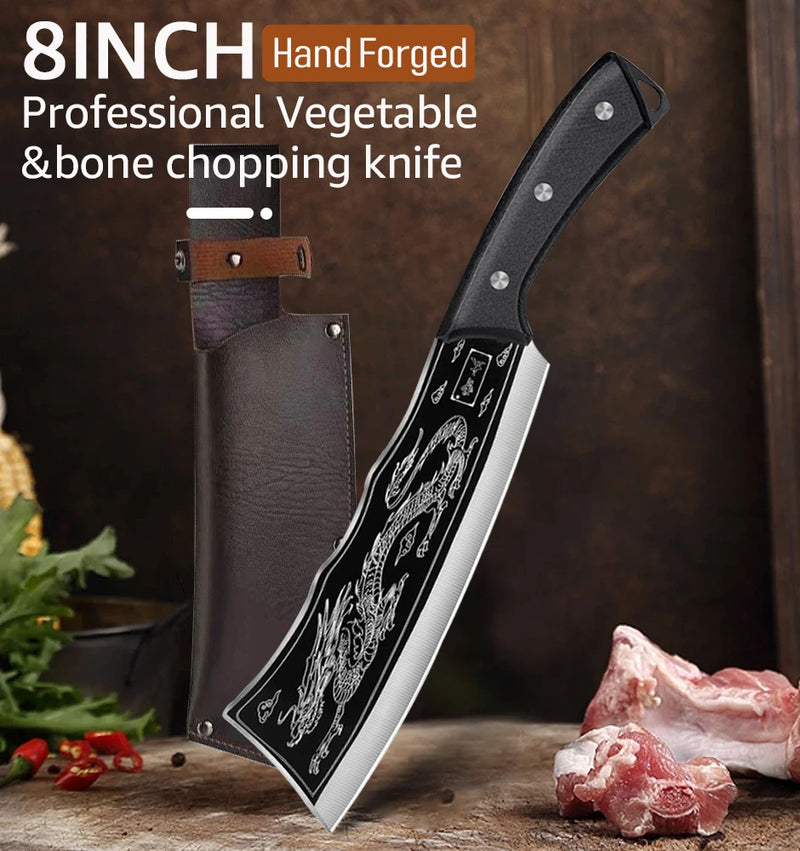 Forged Stainless Steel Butcher's Cleaver - For Slicing Meat