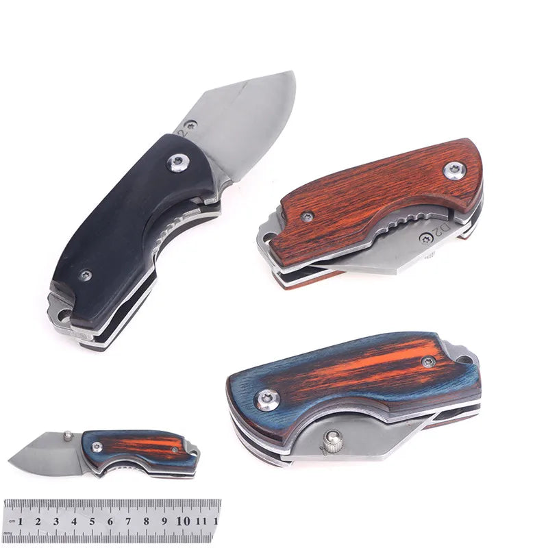 Mini Folding Knife with D2 Handle - Keychain EDC Tool