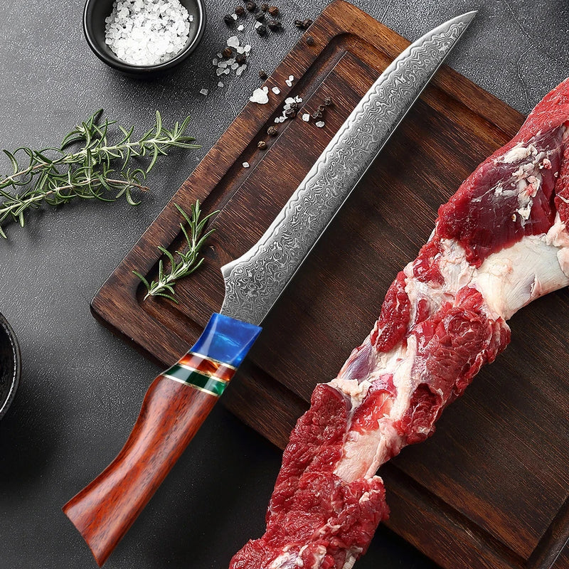 Rosewood Boning Knife 6'' - Damascus Steel Chef's Knife