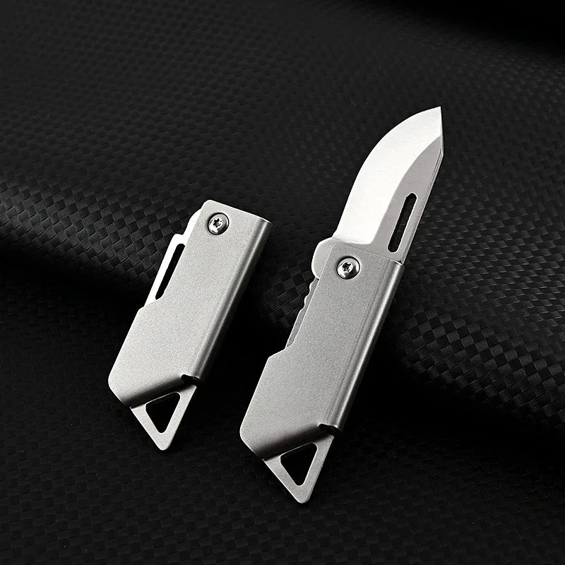 Mini Portable Stainless Steel Folding Knife - Compact Kitchen Utility Keyknife