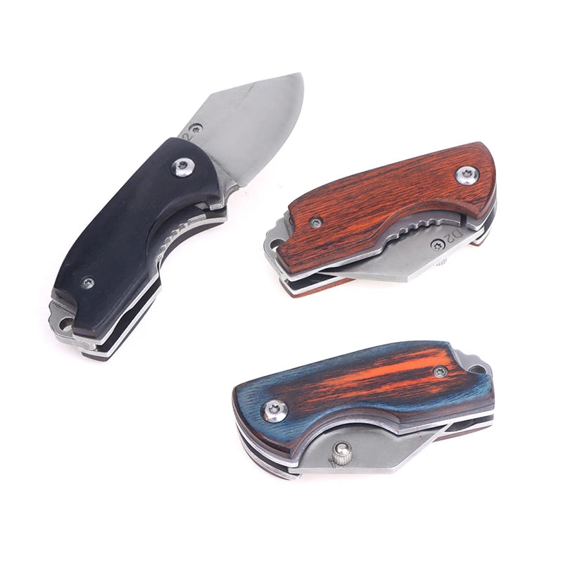 Mini Folding Knife with D2 Handle - Keychain EDC Tool