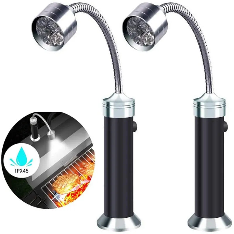 Magnetic LED Grill Lights with 360° Flexibility - for Enhanced Grilling Experience